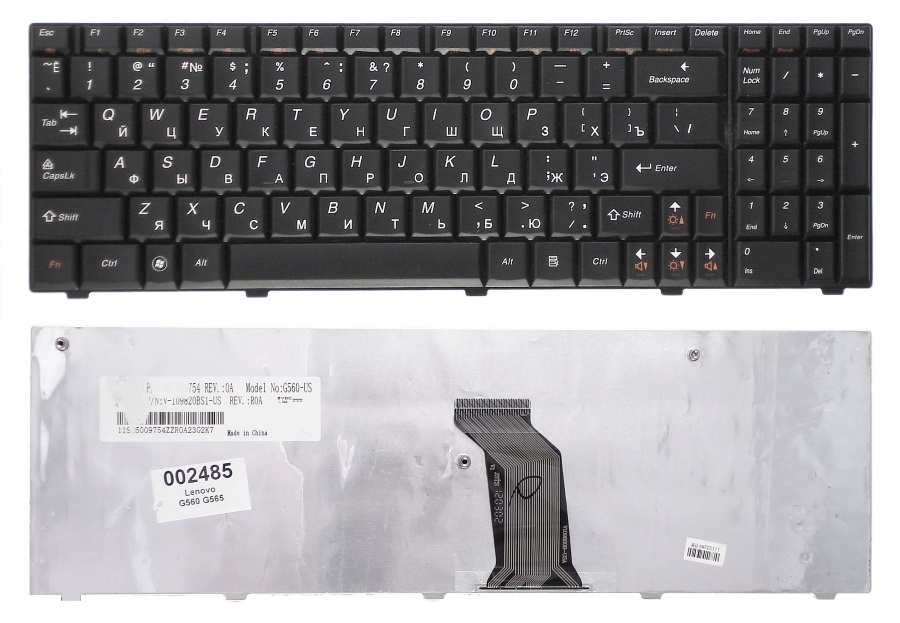 Клавиатура для Lenovo G560, G565